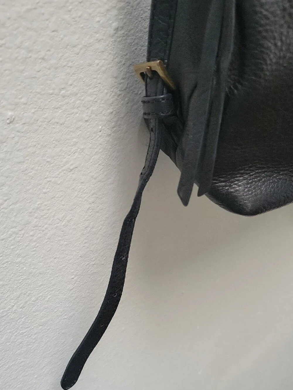 margot Black Leather Compact Women's Backpack with Turn-Lock Accent